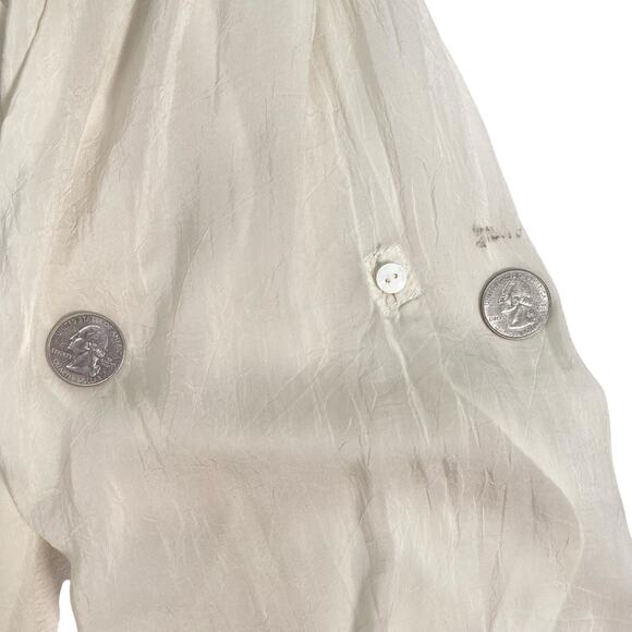 JOHNNY WAS Womens 1X Embroidered Sheer Sleeve Boho Tunic Shirt Top NWT - Picture 5 of 10